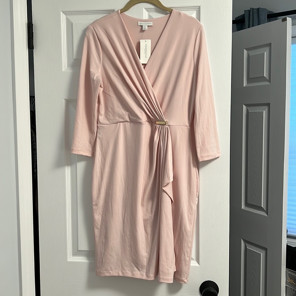 Charter Club Pink Wrap Dress - Size M Petite - NEW